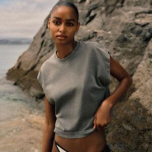 Zara Washed Effect Heavy Cotton T-Shirt